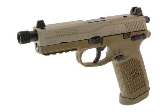 The FN FNX-45 Tactical has a removable red dot mounting plate